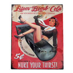 Blechschild Atom Bomb Cola...