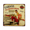 Blechschild Garage Full Service Pin Up Girl