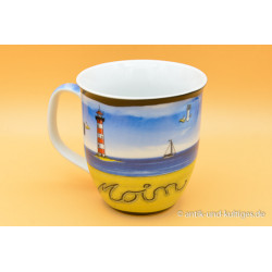 Kaffeebecher Moin mit Leuchtturm Hösti Becher