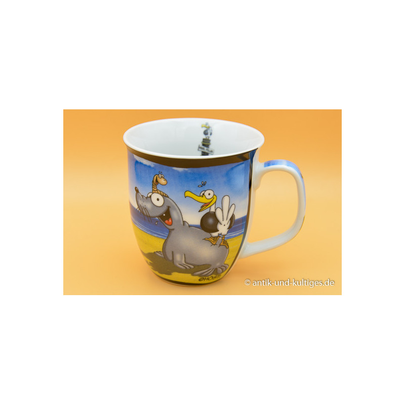 Kaffeebecher Moin mit Leuchtturm Hösti Becher Kaffeebecher Moin mit Leuchtturm Hösti Becher