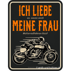 Blechschild Ich Liebe meine Frau - RAHMENLOS® 3893