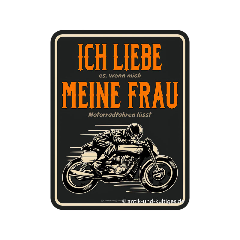 Blechschild Ich Liebe meine Frau - RAHMENLOS® 3893