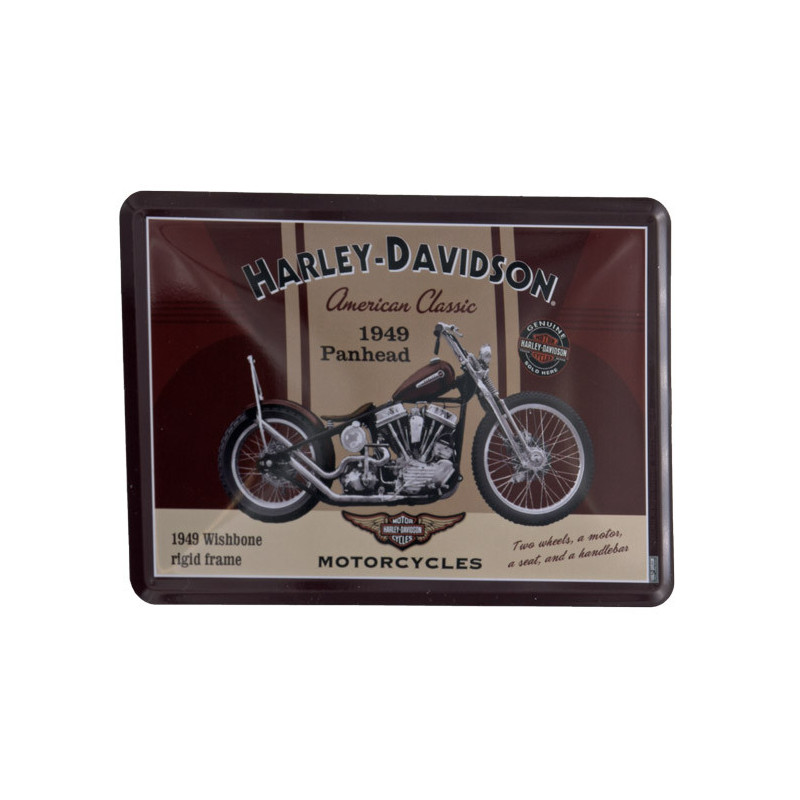 Harley-Davidson Blechpostkarte Panhead - Nostalgic-Art