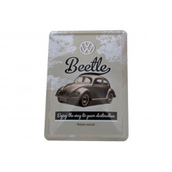 VW Blechpostkarte Beetle (Käfer) - Blechpostkarte - Nostalgic-Art