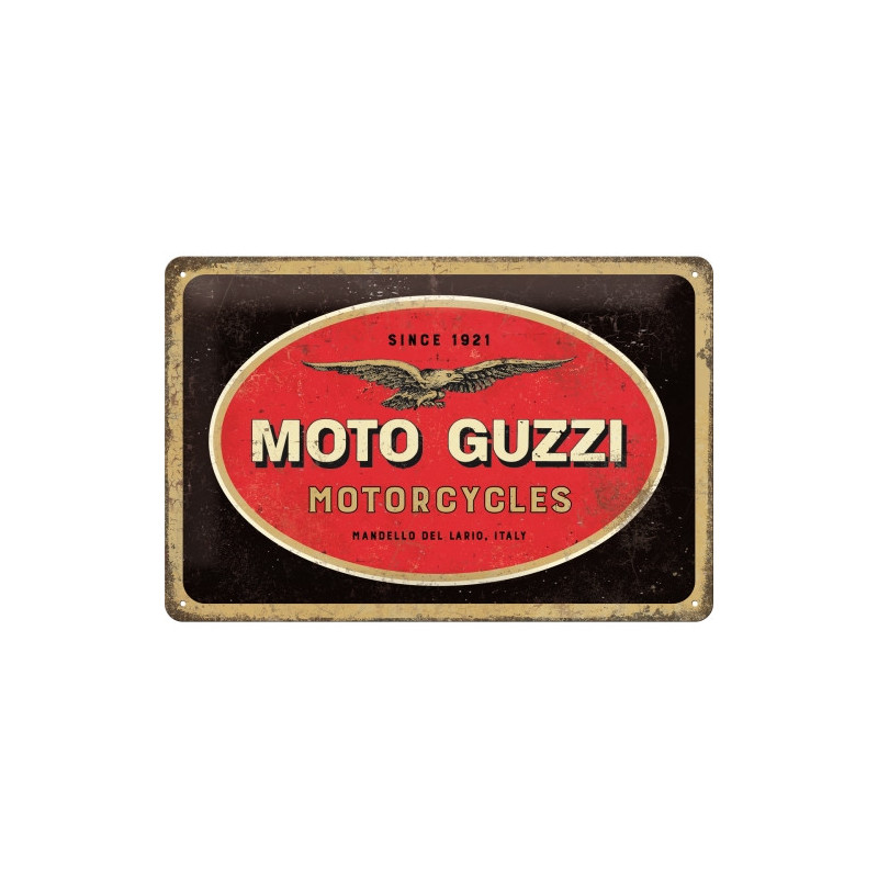 Moto Guzzi Blechschild Logo Motorcycles - Nostalgic-Art