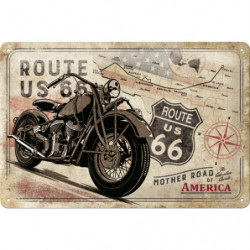 Route 66 Blechschild Bike Map - Nostalgic-Art