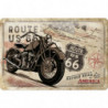Tolles Blechschild Route 66 Bike Map - Nostalgic-Art