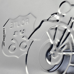 Tolles Blechschild Route 66 Bike Map - Nostalgic-Art