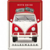 VW Blechpostkarte Bulli Gute Reise - Nostalgic-Art