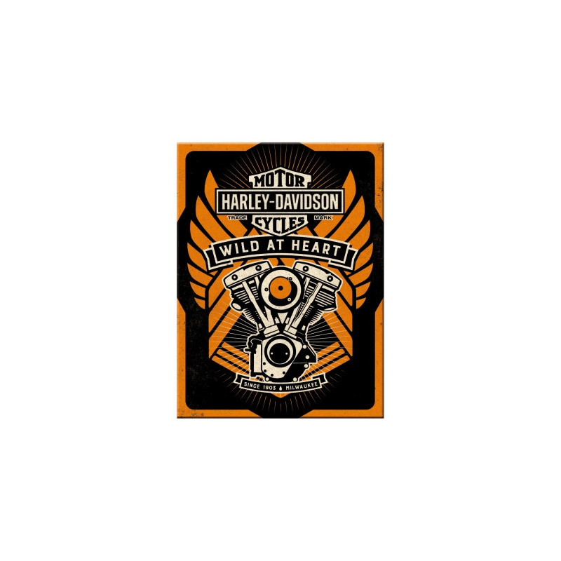 Harley-Davidson Magnet Wild At Heart - Nostalgic-Art