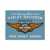 Harley-Davidson Magnet Logo blau - Nostalgic-Art