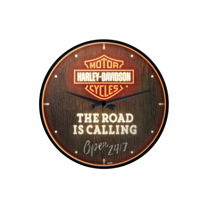 Harley-Davidson Wanduhr Road is Calling - Nostalgic-Art