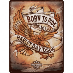 Harley-Davidson Blechschild Born to Ride - Nostalgic-Art