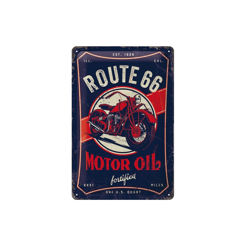 Route 66 Blechschild Motor Oil - Nostalgic-Art