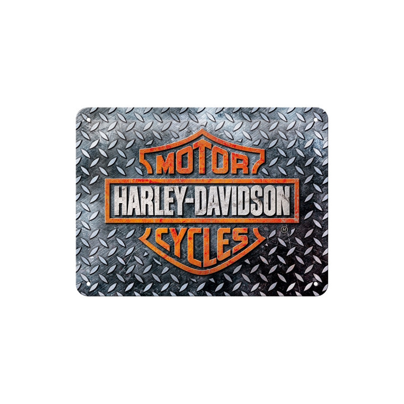 Harley-Davidson Blechschild Diamond Plate - Nostalgic-Art
