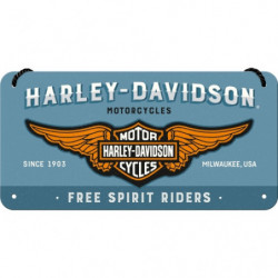 Harley-Davidson Hängeschild Logo Blue - Nostalgic-Art