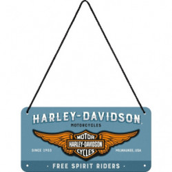Harley-Davidson Hängeschild Logo Blue - Nostalgic-Art