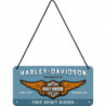 Harley-Davidson Hängeschild Logo Blue - Nostalgic-Art