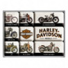 Harley-Davidson Magnet-Set Modelle - Nostalgic-Art