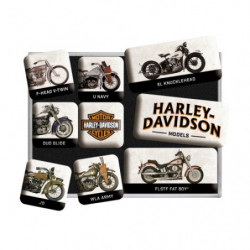 Harley-Davidson Magnet-Set Modelle - Nostalgic-Art