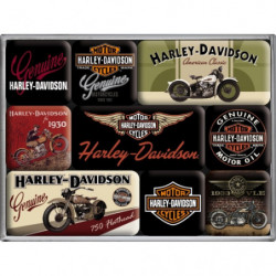Harley-Davidson Magnet-Set Bikes - Nostalgic-Art