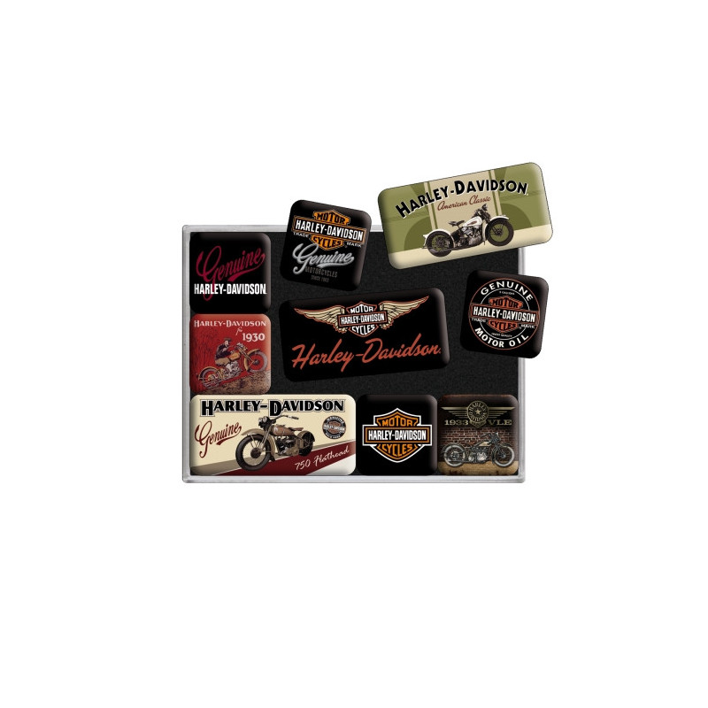 Harley-Davidson Magnet-Set Bikes - Nostalgic-Art