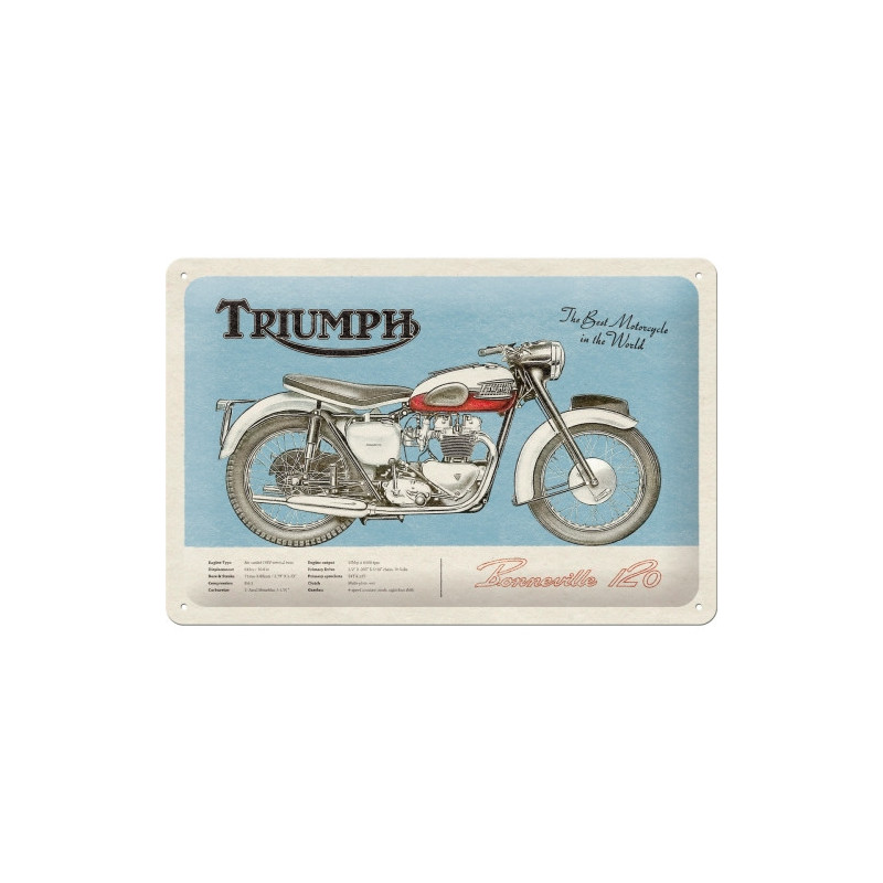 Triumph Blechschild Bonneville - Nostalgic-Art