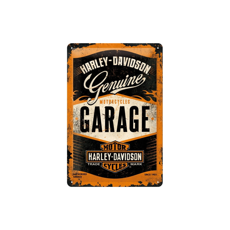 Harley-Davidson Blechschild Garage (01) - Nostalgic-Art