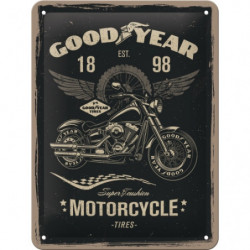 Goodyear Blechschild Motorcycle - Nostalgic-Art
