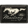 Ford Mustang Blechschild Black - Nostalgic-Art
