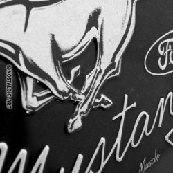 Ford Mustang Blechschild Black - Nostalgic-Art