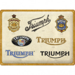 Triumph Blechschild Logo Evolution - Nostalgic-Art