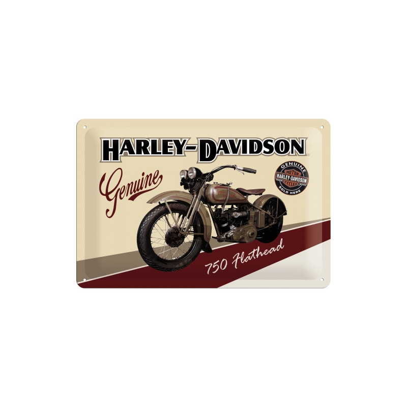 Harley-Davidson Blechschild Flathead - Nostalgic-Art