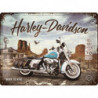 Harley-Davidson Blechschild Route 66 Road King - Nostalgic-Art