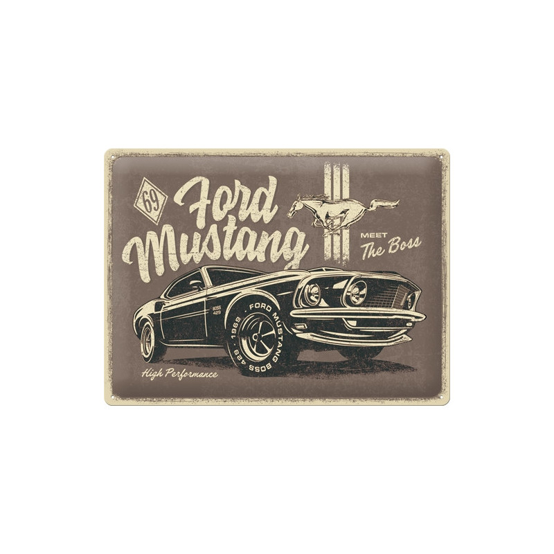 Ford Mustang Blechschild The Boss - Nostalgic-Art