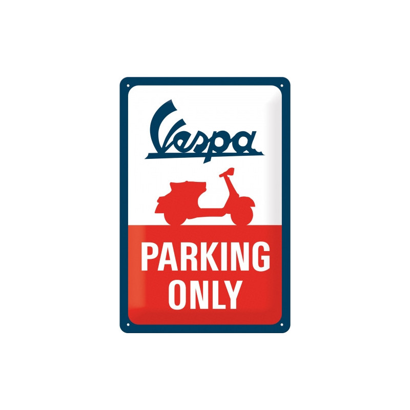 Vespa Blechschild Parking Only - Nostalgic-Art