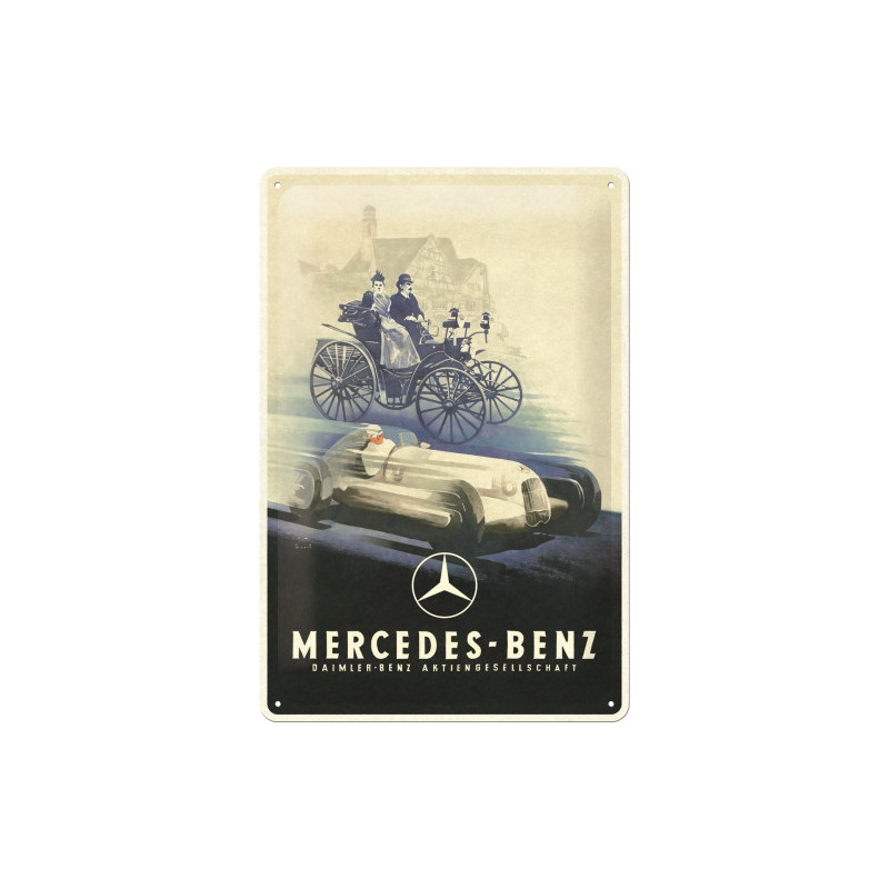 Mecedes-Benz Blechschild Silberpfeil Historic - Nostalgic-Art