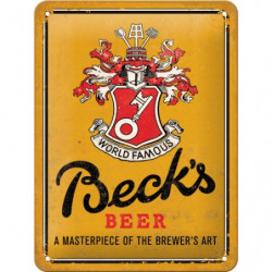 Beck´s Bier Blechschild World Famous - Nostalgic-Art