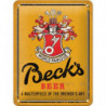 Beck´s Bier Blechschild World Famous - Nostalgic-Art