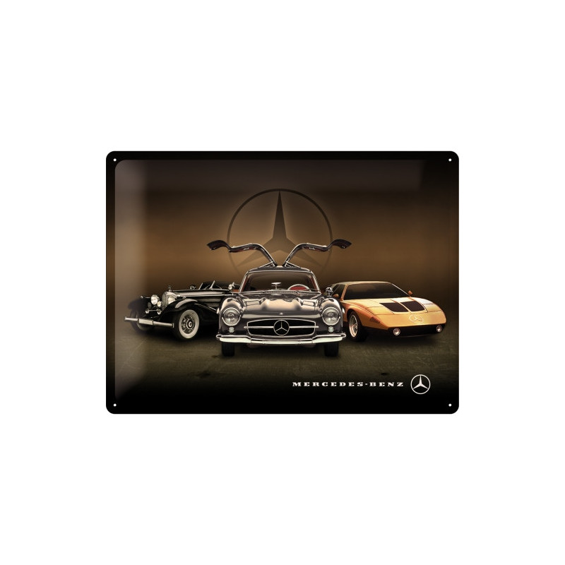Mercedes-Benz Blechschild 3 Cars - Nostalgic-Art Mercedes-Benz Blechschild 3 Cars - Nostalgic-Art