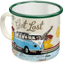 VW Emaille Becher Bulli Let's Get Lost - Nostalgic-Art