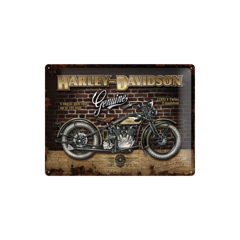 Harley-Davidson Blechschild Brick Wall - Nostalgic-Art