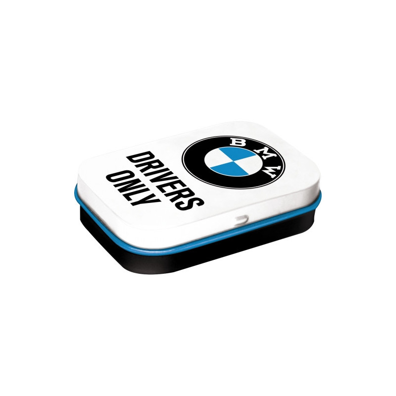 BMW Pillendose Drivers Only weiß - Nostalgic-Art BMW Pillendose Drivers Only weiß - Nostalgic-Art