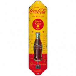 Coca Cola Thermometer gelb - Nostalgic-Art