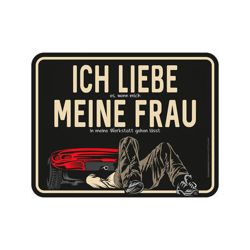 Blechschild Ich Liebe meine Frau - RAHMENLOS® 3856