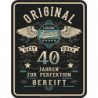 Blechschild Original lebende Legende 40 Jahre - RAHMENLOS® 3977