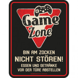 Blechschild Game Zone - RAHMENLOS® 3753