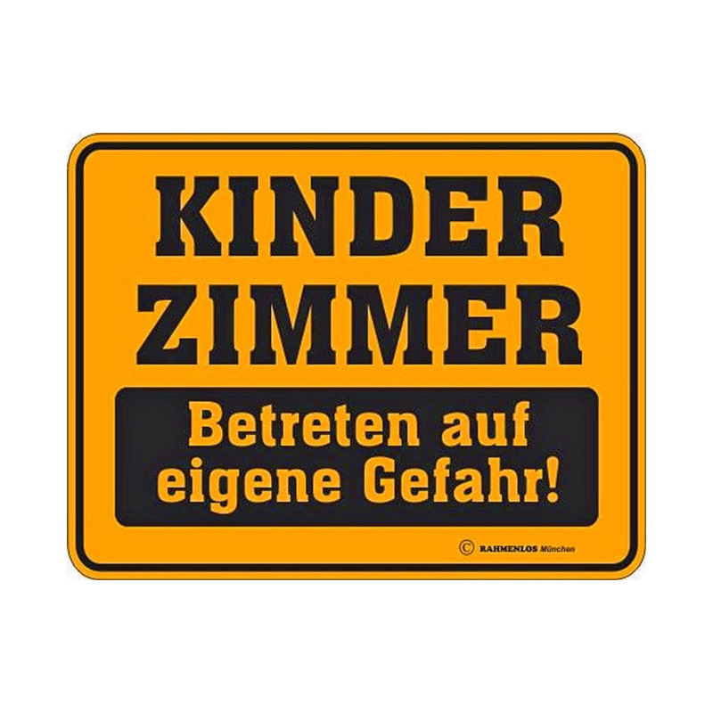 Blechschild Kinderzimmer - RAHMENLOS® 3026