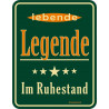 Blechschild lebende Legende - RAHMENLOS® 3566