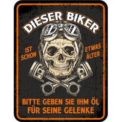 Blechschild Dieser Biker...